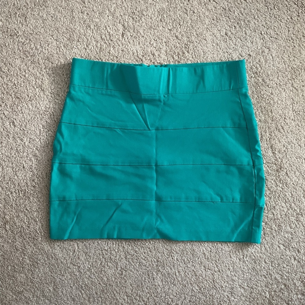 Teal Mini Skirt